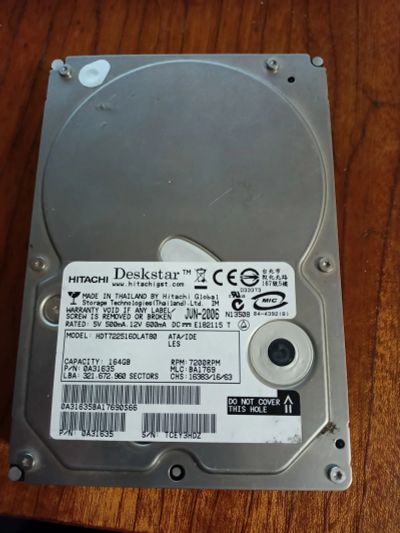 Лот: 18624972. Фото: 1. Жесткий диск IDE 164Gb Hitachi. Жёсткие диски (HDD)
