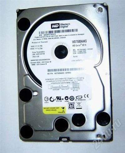 Лот: 410083. Фото: 1. Жесткий Диск Western Digital 750Gb. Жёсткие диски (HDD)