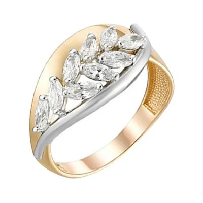 Лот: 23853279. Фото: 1. Кольцо TALANT из золота с фианитами. Кольца, перстни