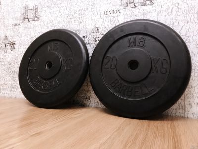 Лот: 12235835. Фото: 1. Блины MB Barbell 20 кг 2 шт. Штанги, блины