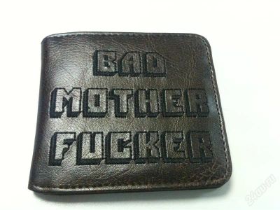 Лот: 2601230. Фото: 1. Бумажник BAD MOTHER FUCKER из... Сувенирные мелочи