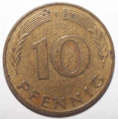 Лот: 8930083. Фото: 1. 10 пфеннигов 1978 год. F. Германия... Европа