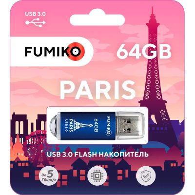 Лот: 22143515. Фото: 1. FLASH DRIVE FUMIKO PARIS USB 3... USB-флеш карты