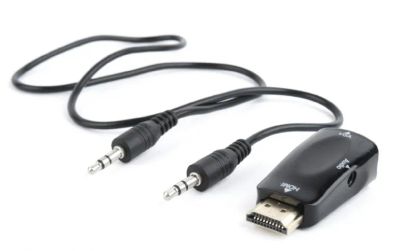 Лот: 20036277. Фото: 1. Переходник HDMI(M)-VGA(F) Cablexpert... Шлейфы, кабели, переходники