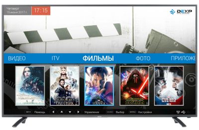 Лот: 17589944. Фото: 1. 55" (139 см) Телевизор LED DEXP... Телевизоры