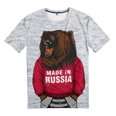 Лот: 10639988. Фото: 1. Мужская футболка 3D "Made in Russia... Футболки