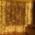 Лот: 14292244. Фото: 1. Штора 560 LED "Дождь" желтая... Гирлянды, шарики, новогодние аксессуары