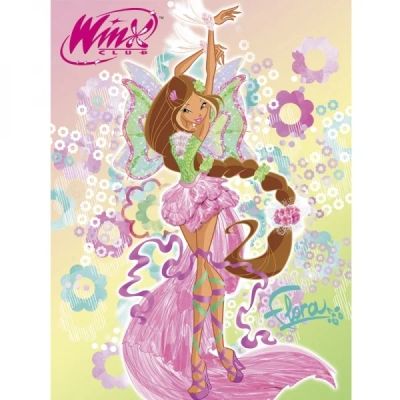 Лот: 4913741. Фото: 1. Плед флисовый Disney "Winx Clab... Пледы, покрывала