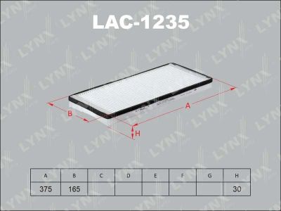 Лот: 13356984. Фото: 1. Lynx LAC-1235 Салонный фильтр. Расходные материалы