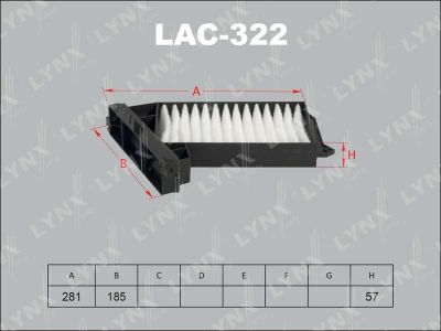 Лот: 13357199. Фото: 1. Lynx LAC-322 Салонный фильтр. Расходные материалы