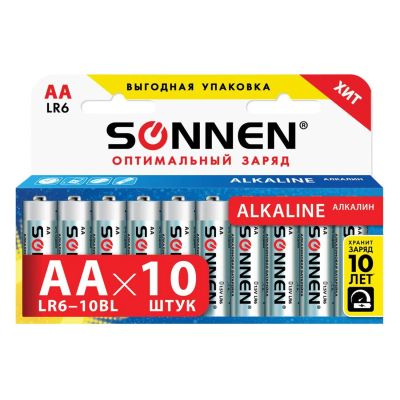 Лот: 24540817. Фото: 1. Батарейки Sonnen Alkaline LR6... Батарейки, аккумуляторы, элементы питания