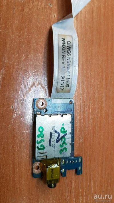 Лот: 13160104. Фото: 1. Плата AUDIO разъема + cardreader... Платы расширения, контроллеры, доп. порты