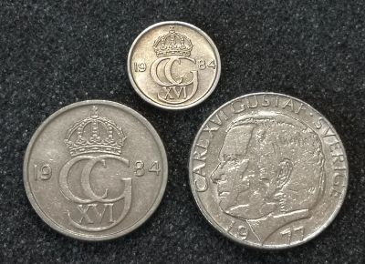Лот: 23044544. Фото: 1. Лот монет. Швеция. Король Карл... Европа