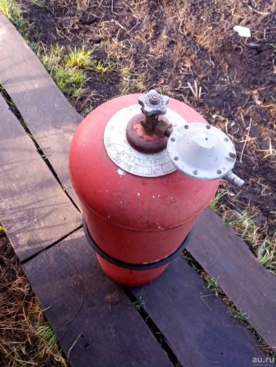 Лот: 17654265. Фото: 1. Баллон газовый с редуктором пропан... Баллоны, газ в баллонах