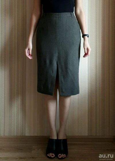 Лот: 10385737. Фото: 1. Юбка Zara, в мелкую клетку, 42... Юбки