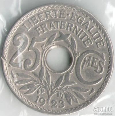 Лот: 14480341. Фото: 1. Франция 25 сантимов 1923 год... Европа