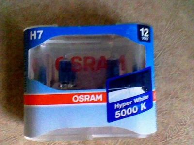 Лот: 1073060. Фото: 1. Две лампы OSRAM Н7 cool blue hyper... Оптика и освещение