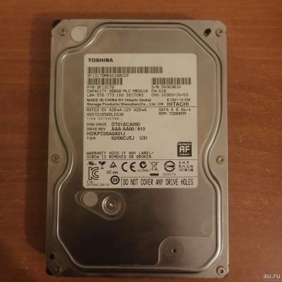 Лот: 18562786. Фото: 1. Жесткий диск Toshiba Hitachi 500... Жёсткие диски (HDD)