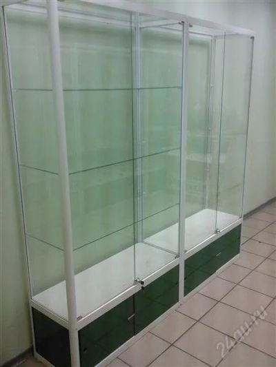 Лот: 1316335. Фото: 1. Витрина 1,0х0,4х2,1 м - 2 шт. Торговое