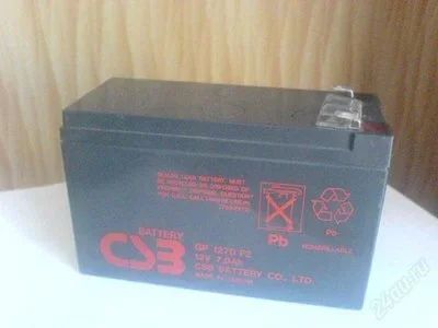 Лот: 83829. Фото: 1. Батарея CSB GP 1270 F2 (12V, 7... ИБП, аккумуляторы для ИБП