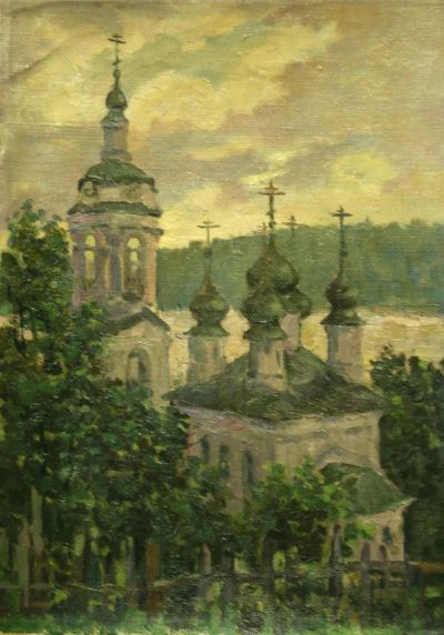 Лот: 9448024. Фото: 1. Картина "Плес.Церковь Святой Варвары... Картины, гравюры