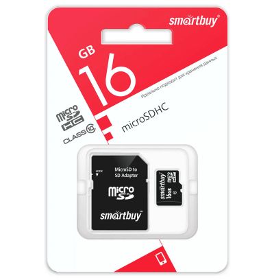 Лот: 17931369. Фото: 1. Micro SD 16GB Smart Buy class... Карты памяти