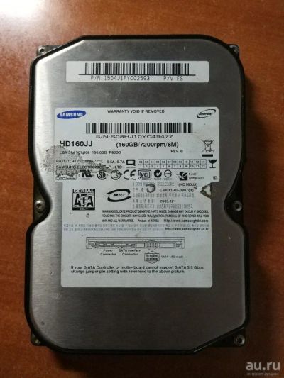 Лот: 11255486. Фото: 1. Жесткий диск 160gb. Жёсткие диски (HDD)