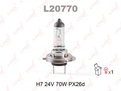 Лот: 8762590. Фото: 1. Лампа LYNXauto L20770 H7 24V 70W... Оптика и освещение