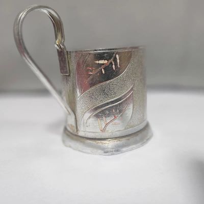 Лот: 25719921. Фото: 1. Подстаканник алюминиевый. Предметы интерьера и быта