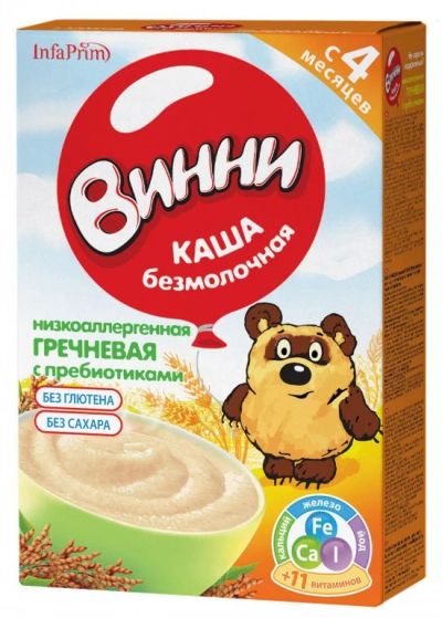 Лот: 6079704. Фото: 1. Каша "Винни" Гречневая. Детское питание
