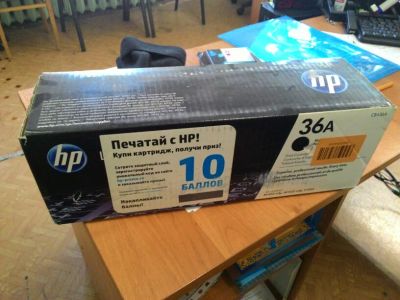 Лот: 5316864. Фото: 1. Картридж HP CB436A 36А новый оригинал. Картриджи, расходные материалы