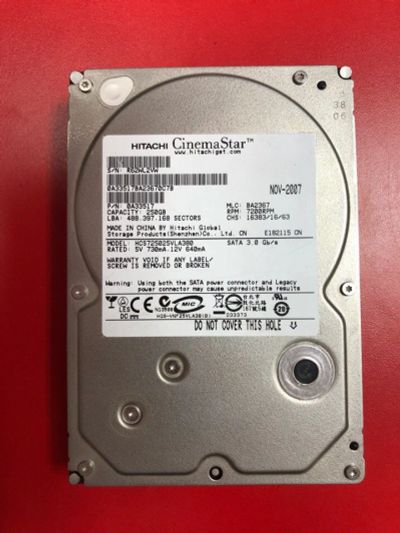 Лот: 10875604. Фото: 1. Жеский диск 250Gb Hitachi HCS725025VLA380... Жёсткие диски