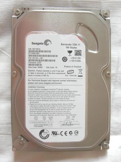 Лот: 8107546. Фото: 1. Жесткий диск SATA 160гб. Жёсткие диски (HDD)