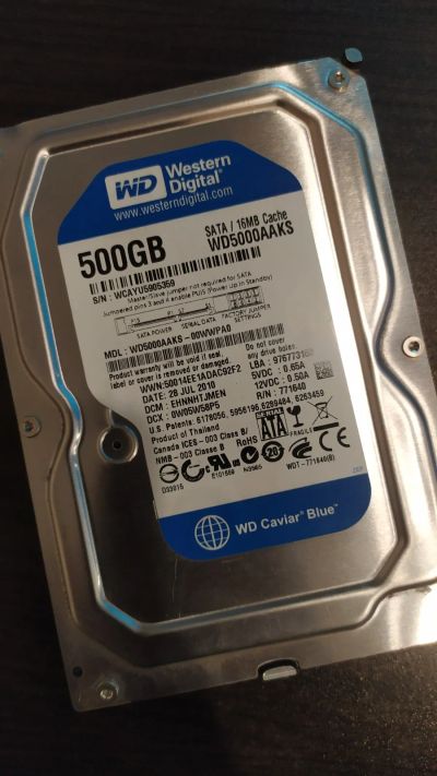 Лот: 16997146. Фото: 1. WD WD5000aaks 500 Gb Для пк жёсткий... Жёсткие диски (HDD)