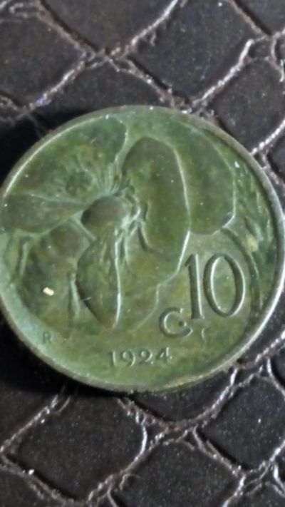 Лот: 10930447. Фото: 1. 714 Италия 10 чентезимо 1924 год. Европа