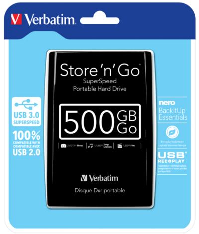 Лот: 19296780. Фото: 1. Внешний HDD 500 GB Verbatim Store... Внешние жесткие диски