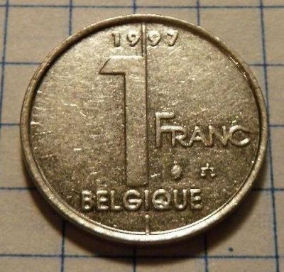 Лот: 9447041. Фото: 1. Бельгия 1 франк 1997. Европа
