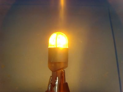 Лот: 11496749. Фото: 1. Светодиодная лампа T10, W5W, оранжевая. Оптика и освещение