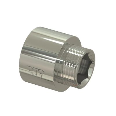 Лот: 24096459. Фото: 1. Удлинитель 1/2''х3/4'', г-ш, никель... Фитинги, подводка