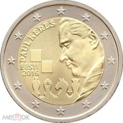 Лот: 17056970. Фото: 1. 2 евро Монета Эстония 2016 год... Страны СНГ и Балтии