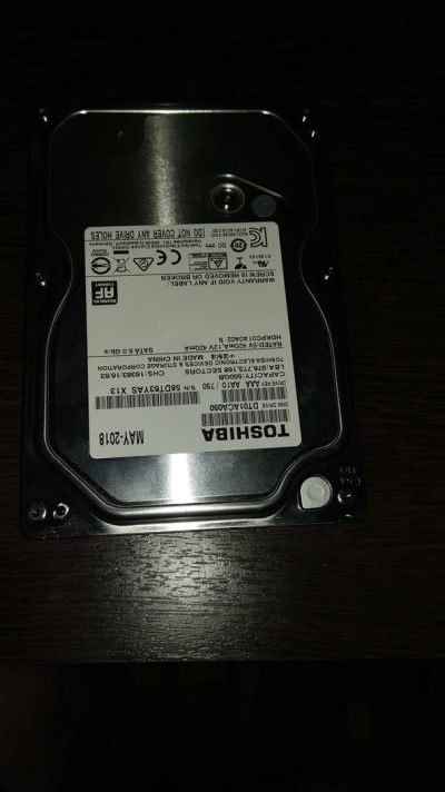Лот: 15051271. Фото: 1. Жесткий диск Toshiba 500 ГБ 3... Жёсткие диски (HDD)