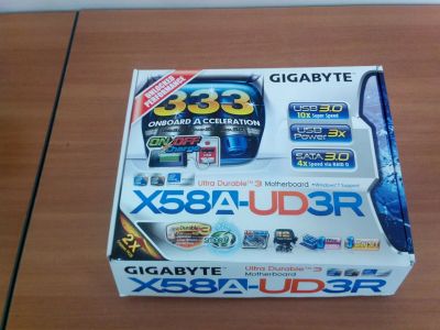 Лот: 5087334. Фото: 1. GigaByte X58A-UD3R (LGA 1366). Материнские платы
