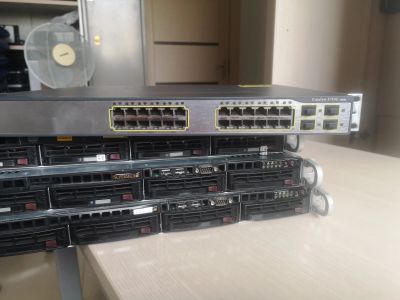 Лот: 23600921. Фото: 1. Cisco Catalyst 3750G, 24 порта... Коммутаторы