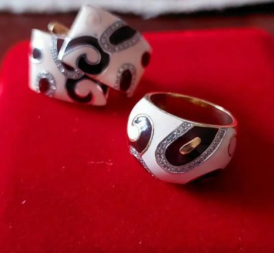 Лот: 24864368. Фото: 1. Золотой комплект. Комплекты изделий