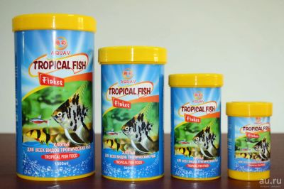 Лот: 8589827. Фото: 1. AQUAV Tropical Fish Flakes (Хлопья... Корма