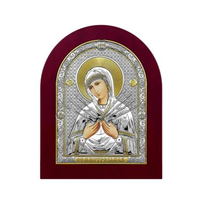 Лот: 23826459. Фото: 1. Икона Семистрельная Богородица... Другое (ювелирные изделия, бижутерия, часы)
