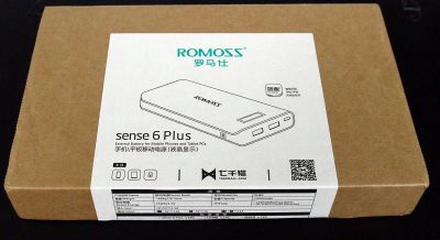 Лот: 10657682. Фото: 1. Romoss sense 6 Plus 20000 mAh... Внешние, портативные аккумуляторы для смартфонов (Power bank)