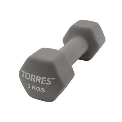 Лот: 23228817. Фото: 1. Гантель Torres 3 кг PL55013. Гантели