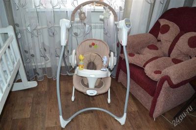 Лот: 2801523. Фото: 1. детская электрокачеля Graco swing... Ходунки, прыгунки, качели