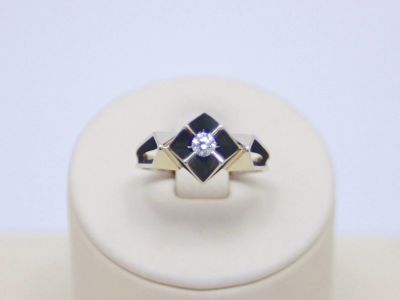 Лот: 14914350. Фото: 1. ЗОЛОТОЕ КОЛЬЦО С БРИЛЛИАНТОМ 4... Кольца, перстни